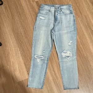 Rewash Light Blue Distressed Ankle Jeans